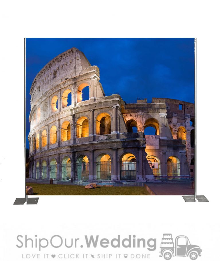 Colosseum Rome step repeat backdrop