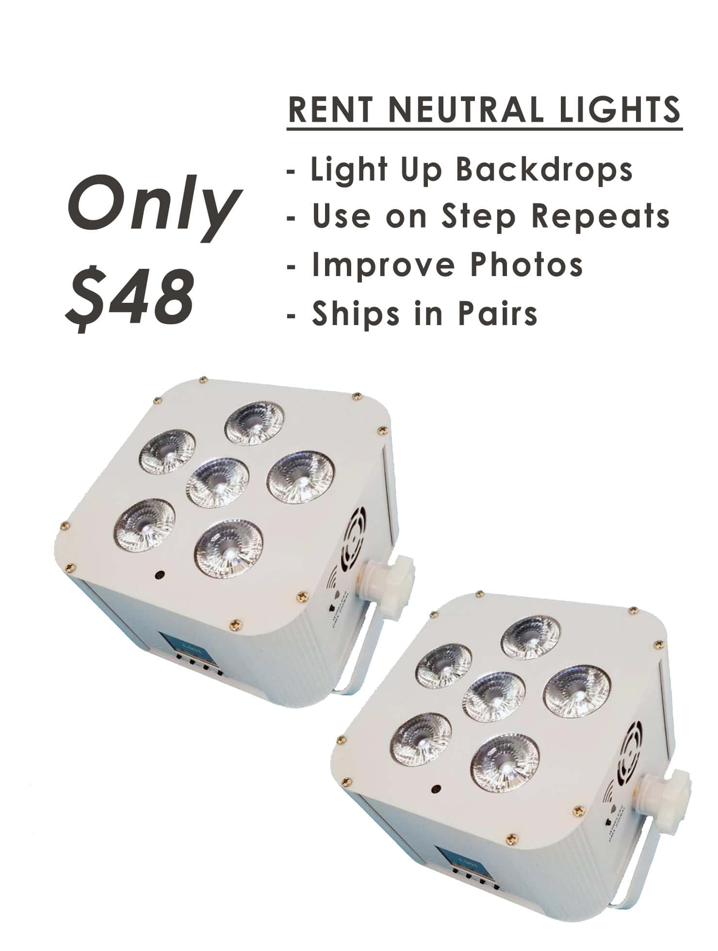 rent static neutral uplights